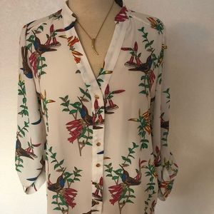 NWT Alfani Long Sleeve Button Down Blouse